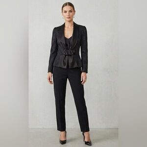BCBGMaxAzria Black Satin Collar Evening Jacket: Eligible $3/25 Bundle!